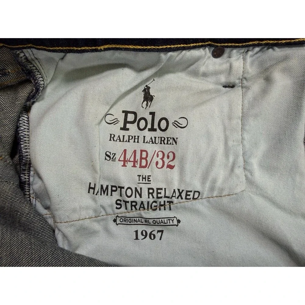 Polo Ralph Lauren Hampton Relaxed Straight Jeans Men’s 44x32 Dark Wash Stretch